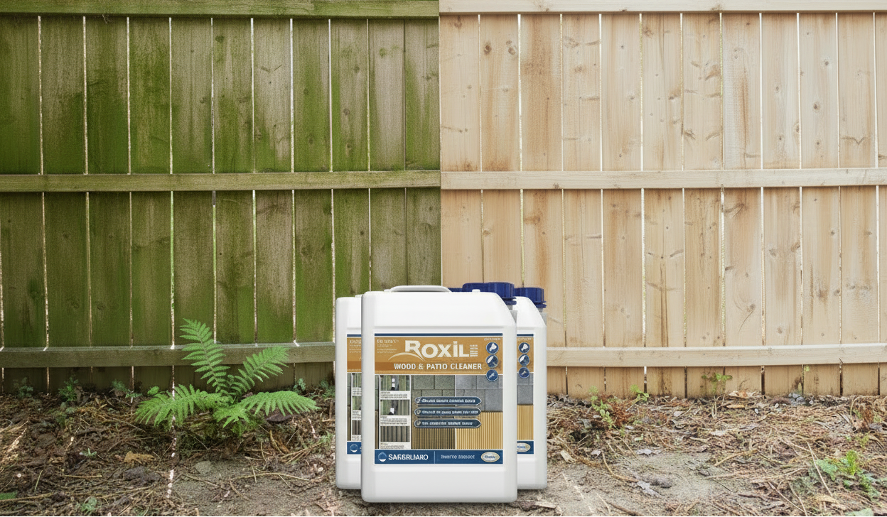 Roxil bottles with fence no dividing line